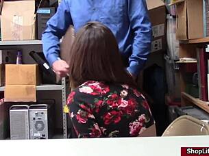 In the OFFICE, LP OFFICER gets SEDUCED by a SLUT SHOPLIFTER into a wild ENCOUNTER