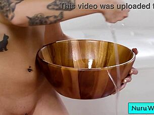 Bold Busty Blonde Masseuse Delivers Intense Wet Slippery Nuru Massage Sex to Client Rory Knox Lucas Ayres