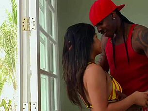 Lana Struggles to Resist That Massive Big Black Cock in Interracial Doggystyle Action