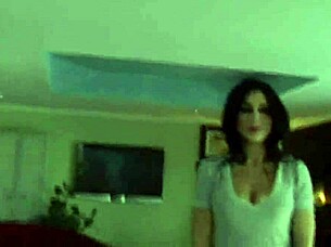 Oh, fuck that brunette milf mom's shaved pussy and gaping asshole in lingerie and heels!