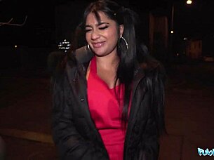 Public agent spots sexy Asian with fantastic tits and ass then seduces her outdoors.