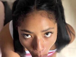 Deep blowjob with my stepbrothers BBC 😈 -amateur couple- nysdel