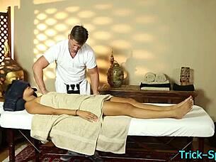 This massaged Asian hottie enjoyed every touch in high definition.