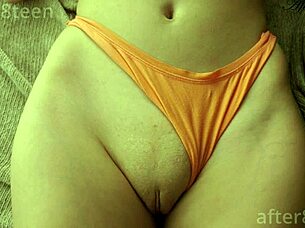 Cum on My Panties after Warming up Pussy with Vibrator for Orgasm