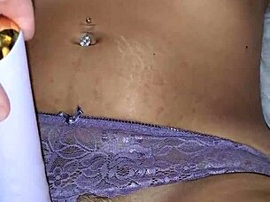 I feel so passionate during Vered wifey's bedroom play in purple lingerie