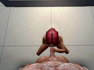 Blindfolded Cheerleader Sucks Hard in Masked Intense Action