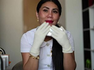 latex glove fetish asmr with rubber in hospital setting