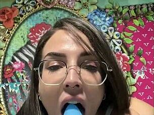 I Feel So Horny Watching This Brunette With Big Tits Masturbate Wildly In Her Dildos Compilation