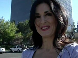 Oh, fuck that brunette milf mom's shaved pussy and gaping asshole in lingerie and heels!