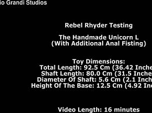 Wow, Rebel Rhyder is testing the handmade unicorn L with extra anal fisting! TWT374.