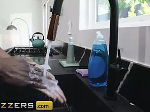 Brazzers suggests Hailey Rose getting double teamed by Hollywood and Jodie in wet wild threesome.