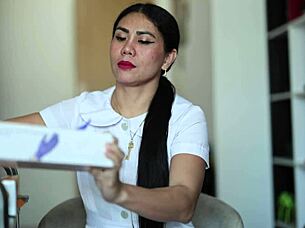 latex glove fetish asmr with rubber in hospital setting