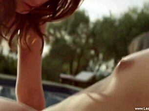 what's the full display of this east european lesbian relationship with brunettes and blondes using toys?