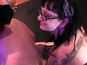 Horny Tattooed Bitches Lick Feet Before BDSM Strapon Play