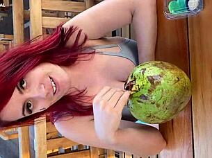 I feel so excited finding this hot Brazilian and taking her to the toilet for public gaping blowjob