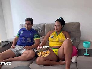 I was a real naughty slut during the Brazil game