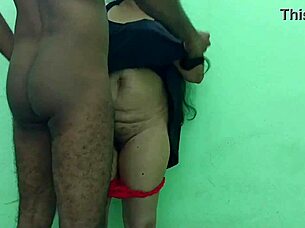 Horny Indian College Girl with Big Ass Gets Fucked Hard in Tight Skirt