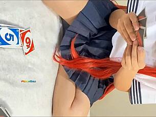 I win bet and fuck her quick before boyfriend arrives