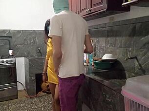 I pull out the bait from his penis in the kitchen with a luxurious homemade blowjob