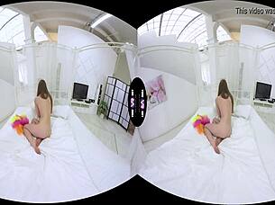 Subtle Tease Of Brunette Teen Masturbating Naked With Dildo In Solo Pussy Play Scene