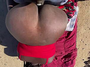 public ebony bbw ass sex caught outdoors