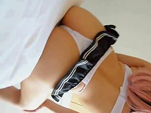 Timid amateur cosplayer recorded fucking a fan sexy girl bounces on huge cock moaning in pleasure