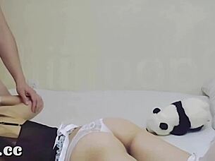 hey, wanna see this sexy chinese pornstar get serviced like a maid with her tight white tiger pussy dripping nonstop?