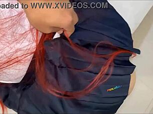 I win bet and fuck her quick before boyfriend arrives