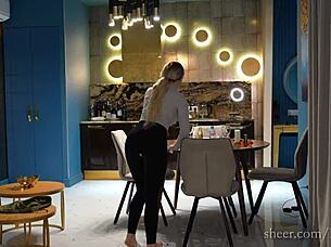 i'm a sexy housekeeper riding my boss cowgirl style with passionate anal and cum in mouth