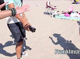 kissing prank compilation turns sexual with easy girls in la showing big tits and rough action