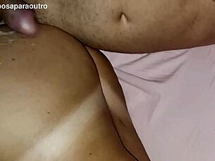 me and my wife enjoy cumshot in ass and eating cum together