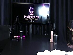 Hey Vicky Menage, show off that wet black pussy in see-through lingerie outdoors with Bia Hot!