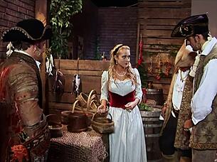 blonde finally gets her dream-three cocks at once