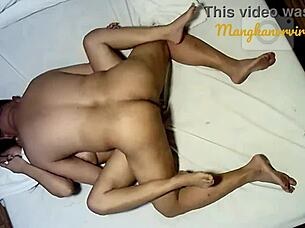 pinay hints at wet shaved pussy creampie