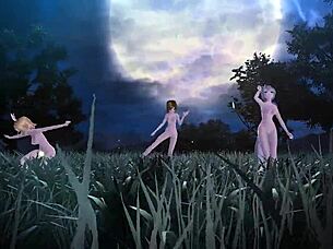 in this tale, kagamine rin meiko and haku appear in project diva mod fully revealed