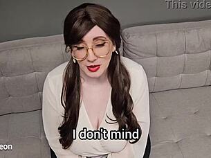 Secretary Kimmi receives a massive cum facial from her boss during the intense office interview.