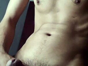 College Guy Masturbates at Home with Huge Cumshot Explosion