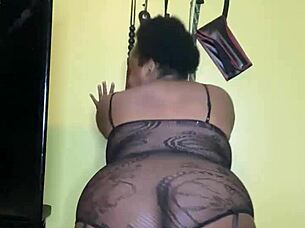 hey, check out this femdom ebony with big tits and ass dominating in interracial action