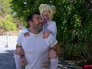 Kenzie Reeves stars in descriptive tiny 18+ fantasy scene with perfect body bent over doggystyle.