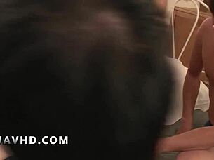 I feel so thrilled watching Momoka Sakai in wild Japanese bondage with toys, facial cumshots, and group sex in uncensored JAV.