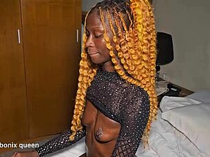 hey, skinny sarah is back with hard core fuck by monster cock in doggy style and anal