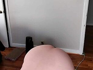 sexy bbw stretches into early morning naked yoga poses showing big tits and ass