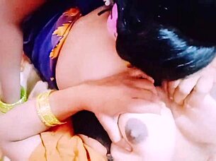 Two desi girls share intimate lesbian moments with telugu dirty talks