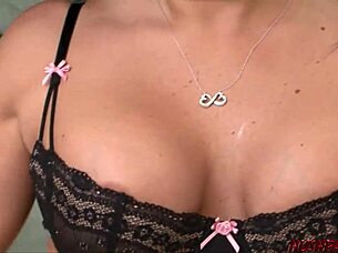 Busty milf Claudia Valentine swallows cum