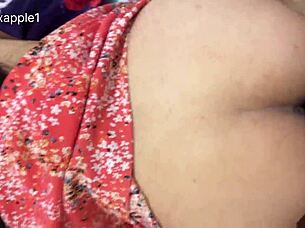 friends wife shows off pretty boobs during horny standing doggystyle fuck