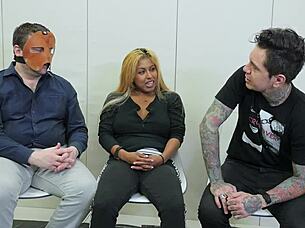 bound slut feels intense pleasure as her ass gets rimmed deeply