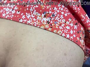 friends wife shows off pretty boobs during horny standing doggystyle fuck