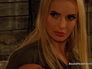 hey, curvy lesbian slave gets touched, undressed, and punished by merciless mistress in bdsm domination