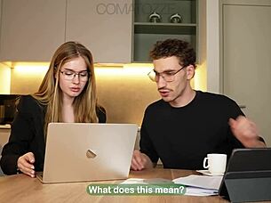 Big tit secretary messed up her office duties