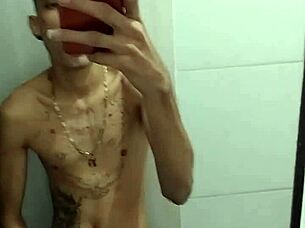 I jerk off solo in the bathroom after soccer